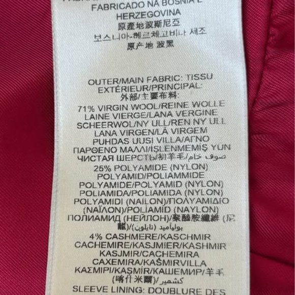 Burberry Red Wool Coat - Picture 7 of 8